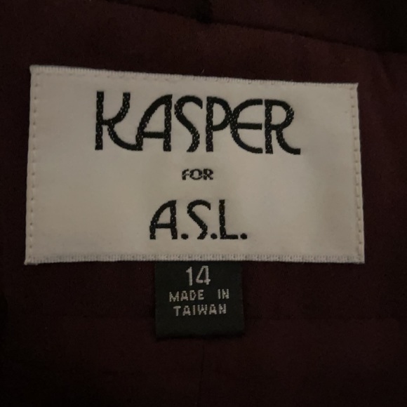 Kasper 2 pc pant suit w scarf sz 14 - Picture 5 of 5